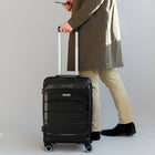 Air Canada Optimum 20" Hardside Carry On Spinner Luggage - Black-Interior compression strap