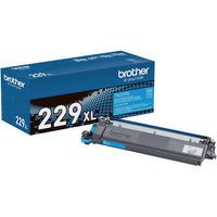 Brother Genuine TN229XLC High Yield Toner Cartridge - Cyan-Toner produces premium, laser-quality prints in rich, sharp tones and vivid colours that won't fade or smudge