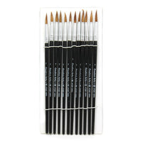Charles Leonard Round Water Colour Paint Brushes with Pointed Handle, Camel Hair Bristle, #7, 60/Pack (CHL73507)-Pointed paintbrush for school, hobby and crafts