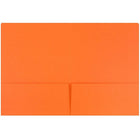 JAM Paper Premium Paper Cardstock Two Pocket Presentation Folders, Orange, 100 Pack-Capacity: 200 sheets