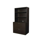 Office Star Napa Collection 2-Drawer Lateral File, Assembled, Espresso-Scratch-resistant, textured thermally fused laminate surfaces