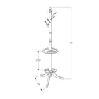 Monarch Specialties 2005 Coat Rack with Umbrella Holder - Dark Cherry -Umbrella Holder