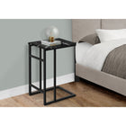 Monarch Specialties 2174 Accent Table - 24"H/Black Marble/Black Metal-Assembly required: Illustrated instructions and all hardware are provided for convenience (additional tools may be needed)