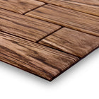 CTG Brands 3D Walnut Woodgrain Peel and Stick Wall Tiles, 11.8" x 11.8", Beige, 6 Pack-Perfect size: each backsplash tile measures 11.8"L x 11.8"H in dimensions (approx. covers 5.80 sq. ft. per carton) which is 40% more area than a 10" x 10" tile covers