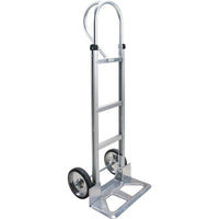 Kleton Aluminum Hand Trucks, Vertical Loop Handle, 18"W. x 7-1/2"D. Plate, 8" Mold-On Wheels-Strong lightweight hand truck provides exceptional durability and versatility