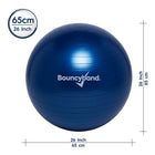Bouncyband Balance Ball, 65cm, Blue-Builds core strength and a healthy posture