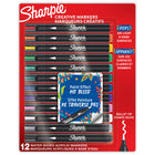 Sharpie Creative Markers - Bullet Tip - Assorted Colours - 12 Pack-Bullet Tip