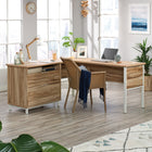 Sauder Portage Park L-Shaped Desk - Kiln Acacia (427478)-2 Drawers