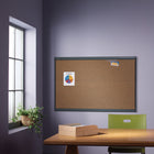 Quartet Prestige Coloured Cork Bulletin Board - Graphite Frame - 72" x 48"-Delivers quality performance when communication and collaboration is needed in high-profile, frequent-use work environments, personal offices and conference rooms