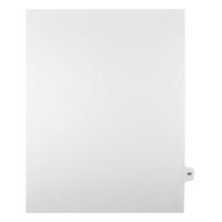 Mark Maker Legal Tabs - Letter Size - White - 1/15th cut - 25 tabs per package - 5 packages Pack - Number 43-White Single Tabs