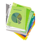 Avery 8-1/2" x 11" Big Tab Insertable Plastic Dividers for Laser and Inkjet Printers - 8 Tabs - Multi-colour-1.5x more printing space on tabs lets you use large fonts or more lines of text than on typical inserts