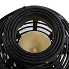 Truu Design Plastic Rattan Lantern, 8.5  x 8.5  inches, Black-Made from polyresin, black matte finish to create an authentic feel