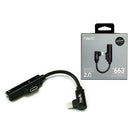 Havit H663 Lightning Male to Lightning Female and 3.5mm Audio Cable Adapter-3.5 mm audio plug