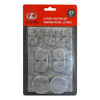 Kubota 25-Piece Round Felt Pad Set, 6 Pack-Protects furniture and floor from scratching