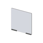 Mark Maker Modular Sneeze Guard Front - 30" W x 31.5" H panel 1/4" Clear Acrylic -2 8" aluminum bottom rails - no pass through-Attach modular panel sides to extend the length of your divider using Plastic Living Hinges (Flex Hinges).