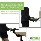 Uncaged Ergonomics KT2 Ergonomic Sit or Stand Under-Desk Keyboard Tray, Fully Adjustable-Keyboard Tray: Black.