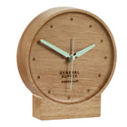 General Supply Goods + Co Wood Desk Clock-Hour, Minute and Second time hands