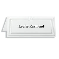 St. James Place Cards - 1-3/4 x 4-1/4" - White - Laser/Inkjet Printable - Capital Emboss - 60 Pack-Premium 47 lb bond paper, simple yet elegant