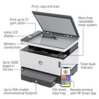 HP Neverstop 1202w Multifunction Monochrome Refillable Laser Tank Printer-Up to 600 ppi scanning