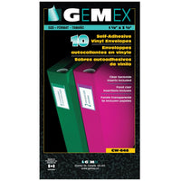 Gemex Self-Adhesive Vinyl Binder Spine Label Holders with Inserts, Clear, 1 1/8" x 3 1/2", 10 Pack-Self-adhesive backing quickly and easily attaches to binder spine