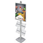 Azar Displays Sky Tower Brochure Holder (300292-SLV)-Vertically & Horizontally