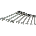 Gray Tools 8 Piece SAE, Combination Flex Head, Ratcheting Wrench Set, 5/16"-3/4"-Contains Sizes: 5/16", 3/8", 7/16", 1/2", 9/16", 5/8", 11/16", 3/4".