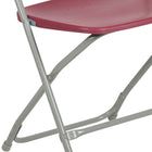 Flash Furniture HERCULES Series Premium Plastic Folding Chair - Red-Seat Drain Holes assist in drying