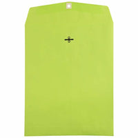 JAM Paper 10" x 13" Open End Catalog Coloured Envelopes with Clasp Closure - Ultra Lime Green - 50 Pack -Ultra Lime Envelope