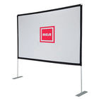 RCA 100" Portable Projector Screen, White-Lightweight synthetic projection screen material with wide viewing angle and black masking borders that enhance picture contrast