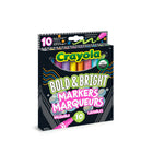 Crayola Bold & Bright Broad Line Markers - 10 Pack-Bold & Bright: Bold and bright colours stand out on light & dark paper. Perfect to pair with Bold & Bright crayons and Twistables coloured pencils