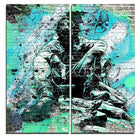 Designart Green Hazardous Behavior Street Art Canvas Artwork, (PT3633-1-40-40)-Print