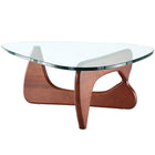 Nicer Furniture Noguchi Coffee Table - Cherry Finish Base-Two interlocking solid wood base 
