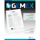 Gemex Vinyl Sheet Protectors with Matte Finish, Clear, Letter Size, 4/1000" Thickness, 50 Pack-Rigid vinyl sheet protectors