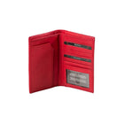 Champs Leather RFID Passport Holder, Red (PH10-RED)-Champs Leather RFID Passport Holder