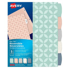 Avery Divider 5-Tab Set - Toned Down- Assorted-Reversible, Assorted colours, 5 tabs