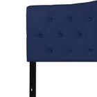 Flash Furniture Cambridge Tufted Upholstered King Size Headboard - Navy Fabric-Panel Headboard