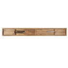 Flash Furniture HERCULES Series 8' x 12" Antique Rustic Solid Pine Folding Farm Bench with 3 Legs-8.25" Wide Legs