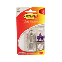Command Traditional 3 lb Hook - Medium - Brushed Nickel-Forget about nails, screws and tacks 