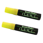 Marvy Uchida Jumbo-Point Liquid Chalk Markers - Erasable - Dustless - Neon Yellow - 2 Pack-Colour: Neon Yellow