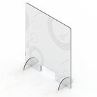 Mark Maker Acrylic Sneeze Guard - 31.5" x 36" - Design #8-Available with acrylic feet to easily stand on countertops for portability and quick installation with no tools required.
