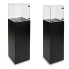 Can-Bramar Econo Line Exhibit Case Pedestal, 16" x 16" x 55.5"(H), Glass Height 15.5", Black-Econo Line Exhibit Case Pedestal