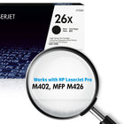 HP 26X (CF226X) Black High Yield Original LaserJet Toner Cartridge-Page yield of HP 26X: approx. 9,000 pages black