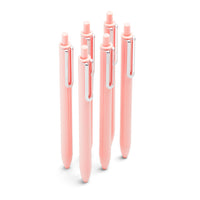 Poppin Retractable Gel Lux Pens - 0.7mm - Blush - 6 Pack-Luxe gel ink is a game changer