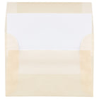 JAM Paper 4bar A1 Envelopes, 3.63 x 5 1/8, Translucent Vellum Spring Ochre Ivory, 50 Pack (1591612I)-Envelope Size: 3.63" x 5.13"