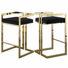 Plata Decor Harvey Stools - Gold/Black - 2 Pack-Counter stool