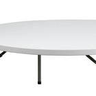 Flash Furniture 72" Round Granite Plastic Folding Table, White-Seats up to 10 Adults