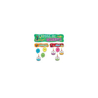 Edupress Pete the Cat Happy Birthday Mini Bulletin Board, Multicolour, 4 Sets of 49 (EP-3649)-Decorate your classroom