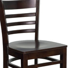 Flash Furniture HERCULES Series Ladder Back Walnut Wood Restaurant Barstool-Solid European Beech Hardwood Construction