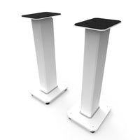 Kanto SX26W 22" Tall Fillable Speaker Stands with Isolation Feet - White-Designed to decouple your speakers and stands from the floor to prevent unwanted vibrations from transferring into the room