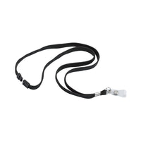 Staples Badge Lanyard with Breakaway Clip - Black - 10 Pack-Comfortable lanyard ensures ID badges are always visible